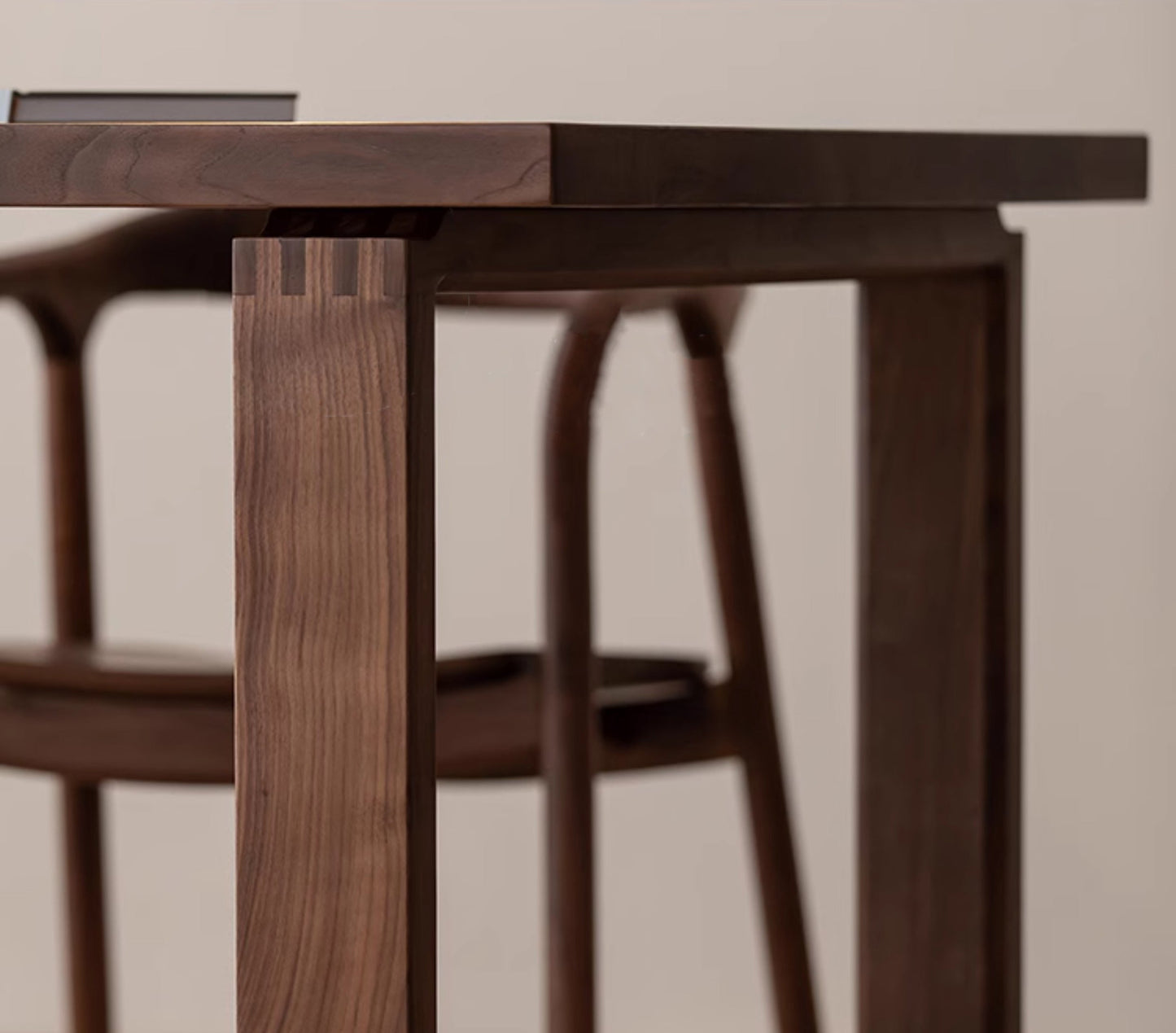 Mazonvintage-Citrine Dark Walnut Wood Dining Table