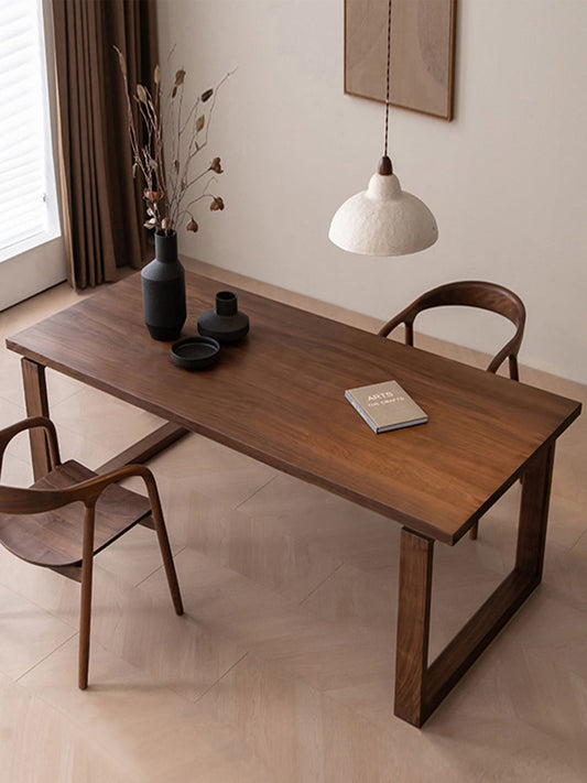 Mazonvintage-Citrine Dark Walnut Wood Dining Table