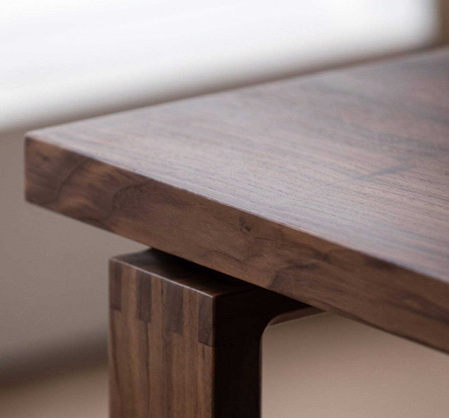 Mazonvintage-Citrine Dark Walnut Wood Dining Table
