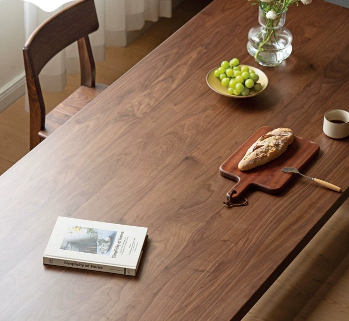Mazonvintage-Classic Elegance Dark Walnut Wood Table