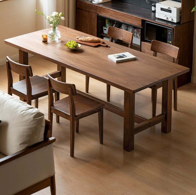 Mazonvintage-Classic Elegance Dark Walnut Wood Table