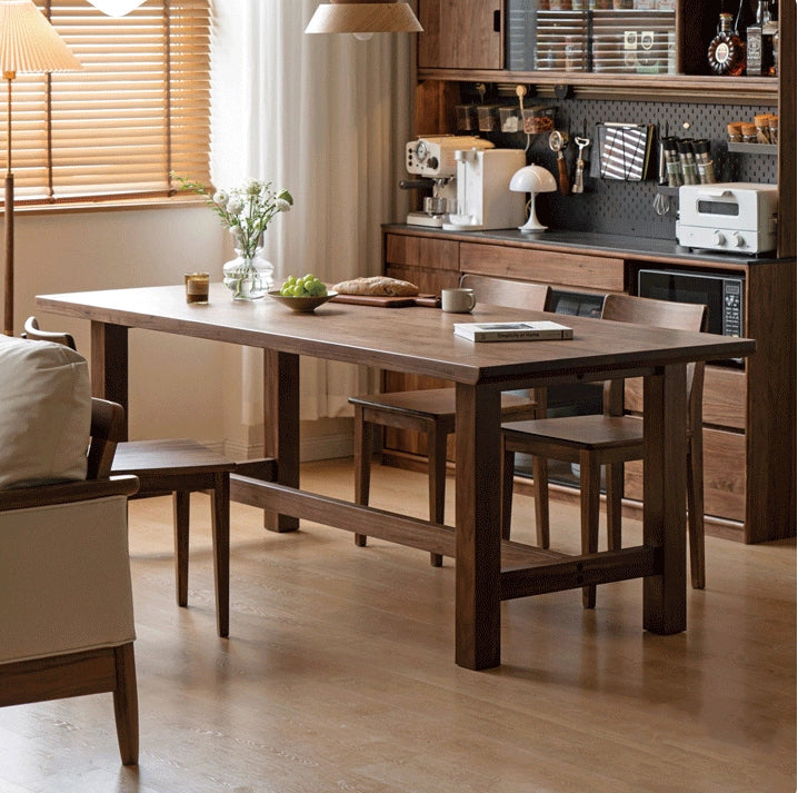 Mazonvintage-Classic Elegance Dark Walnut Wood Table