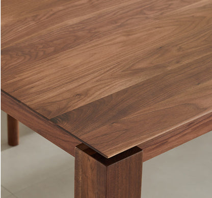 Mazonvintage-Haven Black Walnut Wood Table with Square Legs