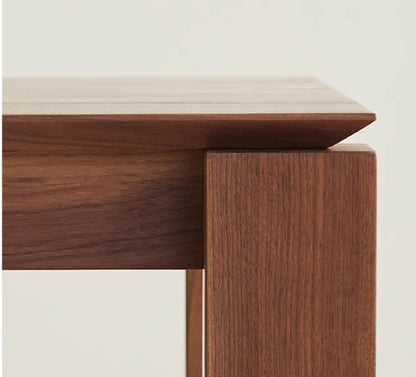 Mazonvintage-Haven Black Walnut Wood Table with Square Legs