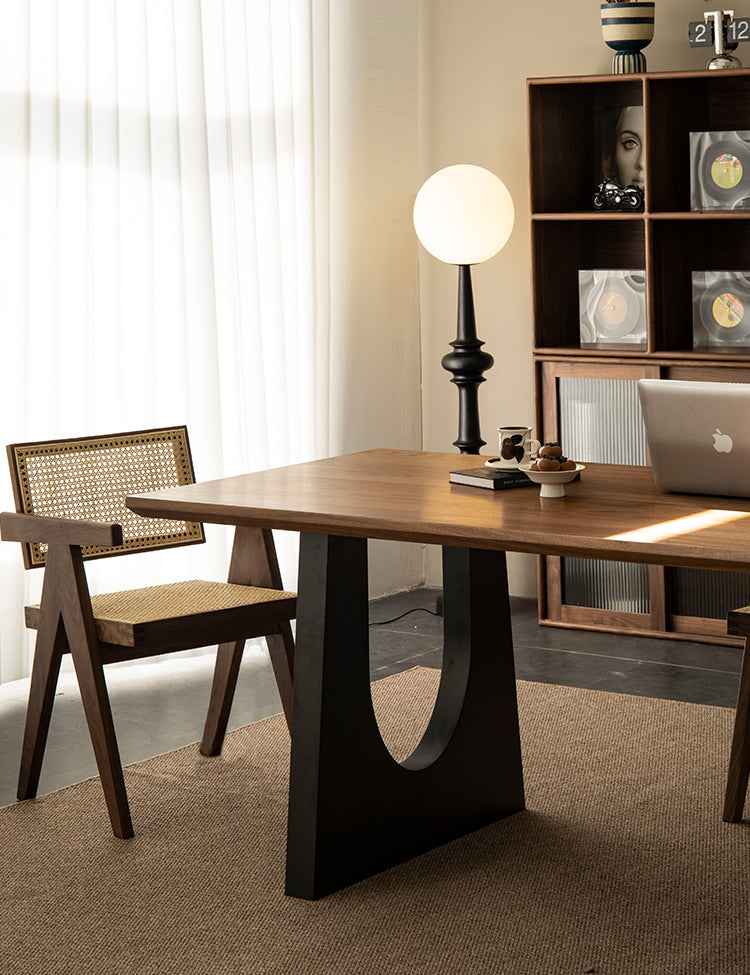 Mazonvintage-Nature Arch Leg Black Walnut Wood Table