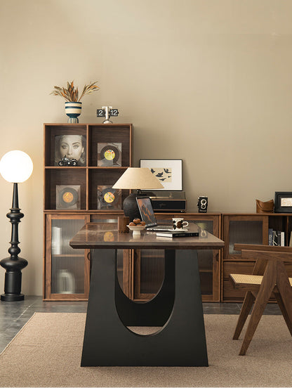 Mazonvintage-Nature Arch Leg Black Walnut Wood Table