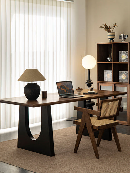 Mazonvintage-Nature Arch Leg Black Walnut Wood Table