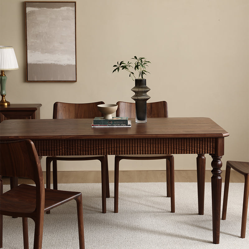 Mazonvintage-Mid-Century American Dark Walnut Wood Dining Table