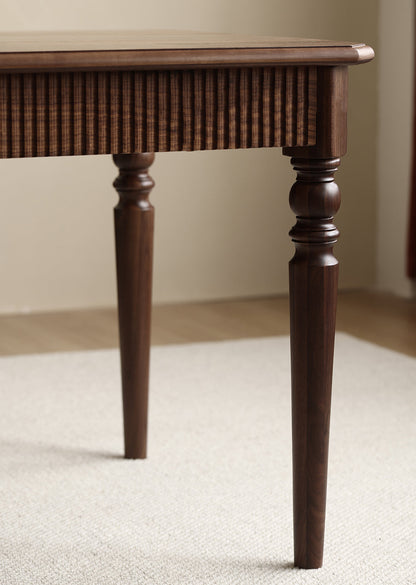 Mazonvintage-Mid-Century American Dark Walnut Wood Dining Table