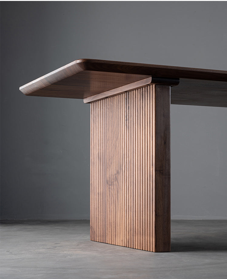 Mazonvintage-Artisan Minimalism Black Walnut Wood Table