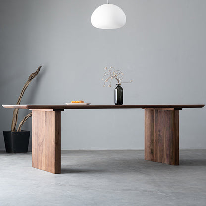 Mazonvintage-Artisan Minimalism Black Walnut Wood Table