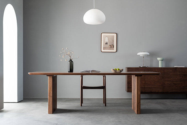 Mazonvintage-Artisan Minimalism Black Walnut Wood Table
