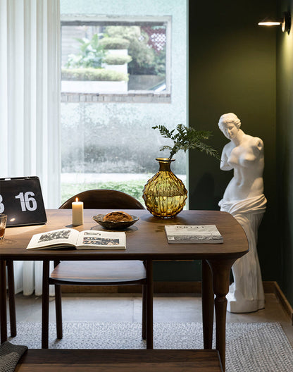 Mazonvintage-French Style Black Walnut Wood Table