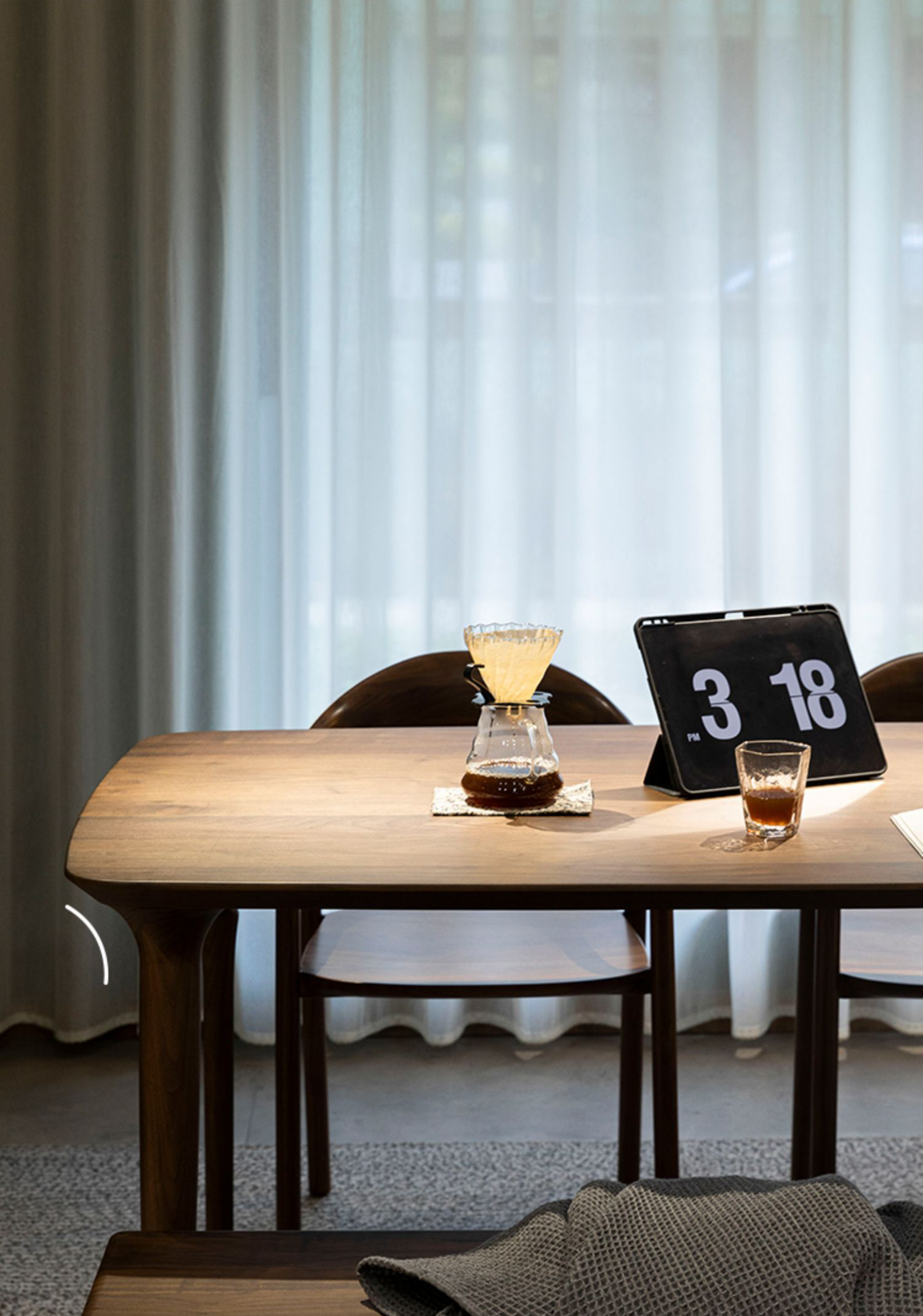 Mazonvintage-French Style Black Walnut Wood Table