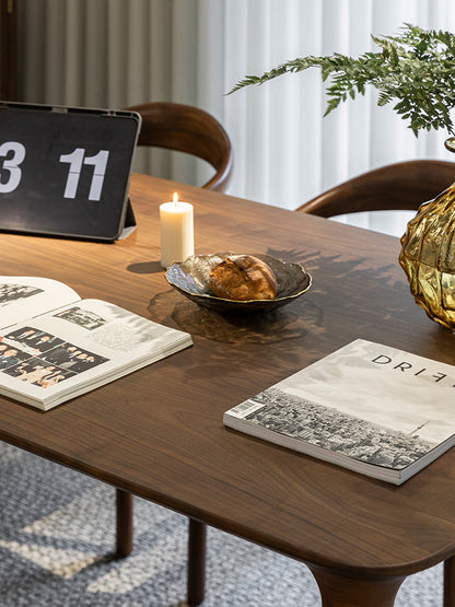 Mazonvintage-French Style Black Walnut Wood Table