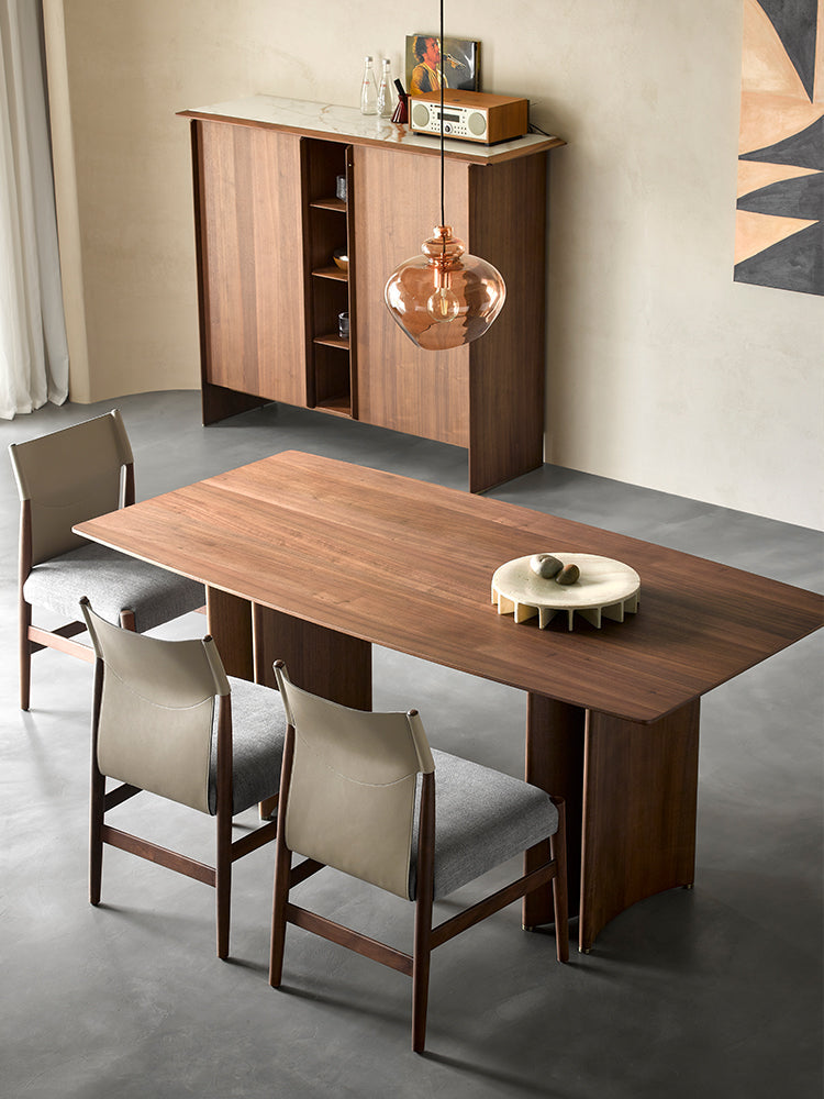 Mazonvintage-Artful Handmade Solid Black Walnut Wood Table