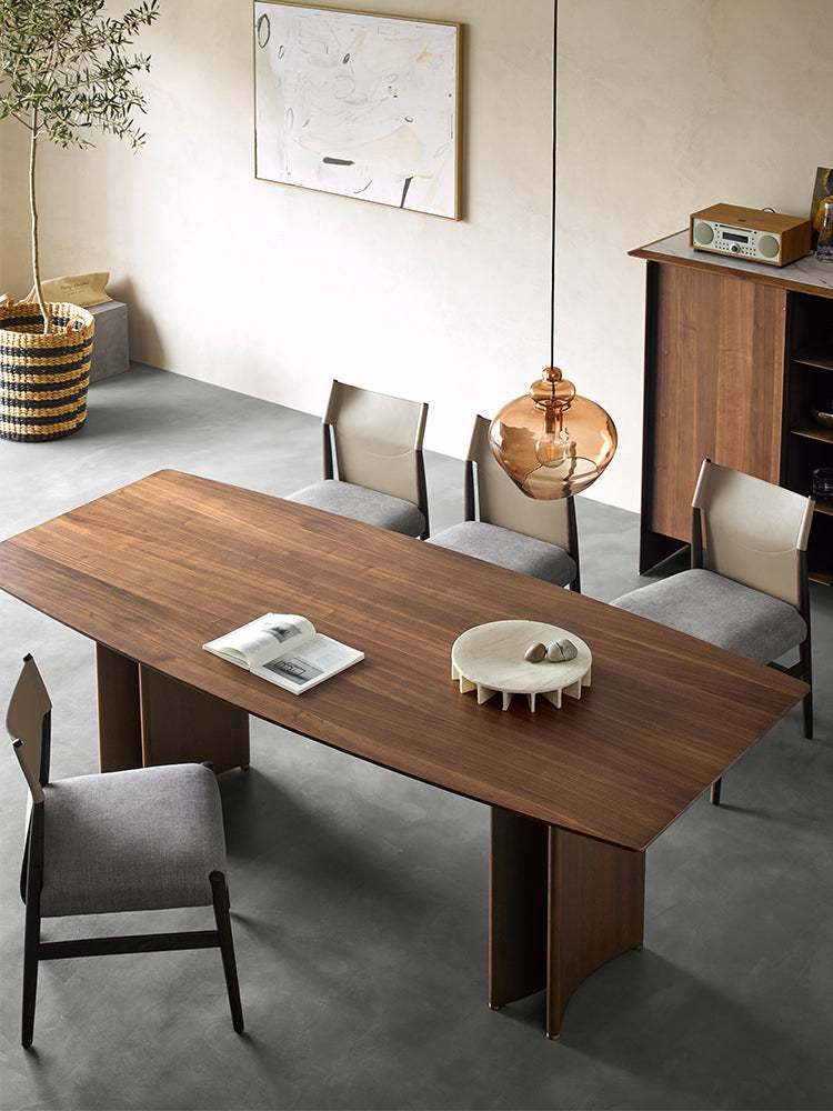 Mazonvintage-Artful Handmade Solid Black Walnut Wood Table