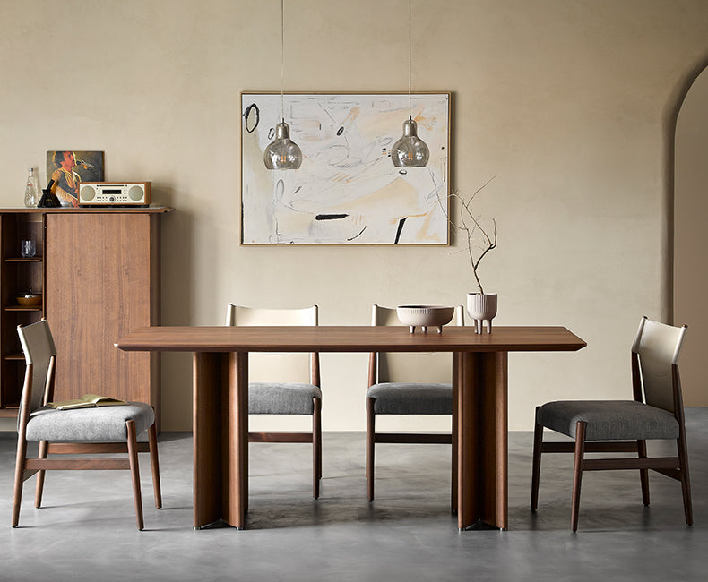 Mazonvintage-Artful Handmade Solid Black Walnut Wood Table