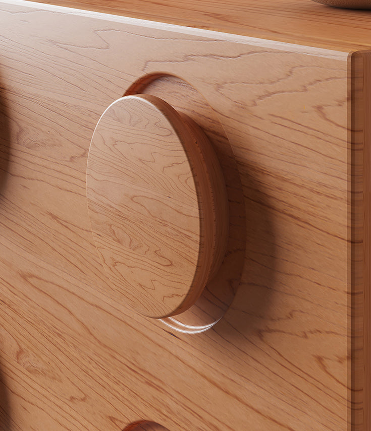 Mazonvintage-Nexus Eight Circle Point Design Cherry Wood Console Table