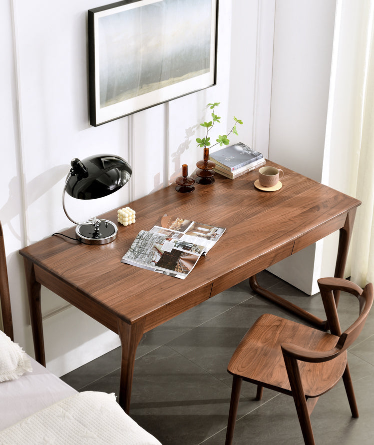Mazonvintage-Midnight Majesty Black Walnut Wood Desk