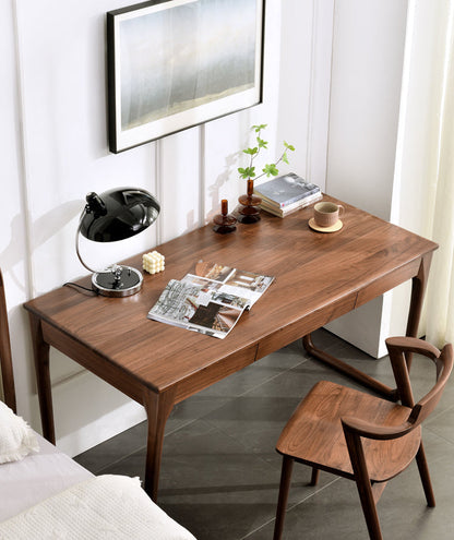 Mazonvintage-Midnight Majesty Black Walnut Wood Desk