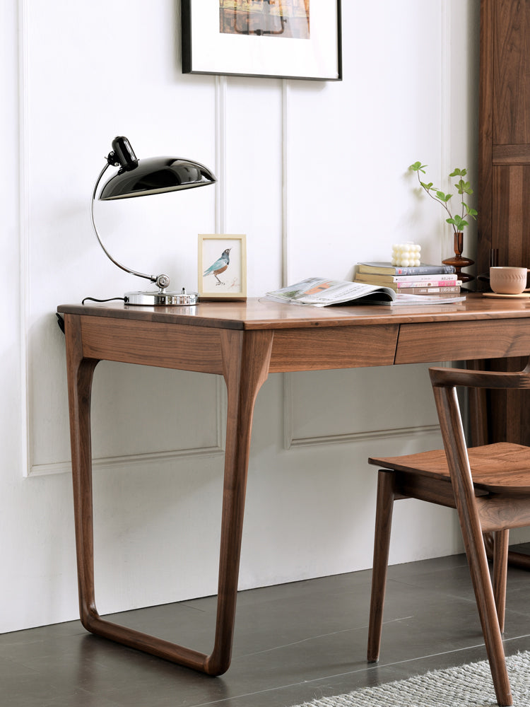 Mazonvintage-Midnight Majesty Black Walnut Wood Desk
