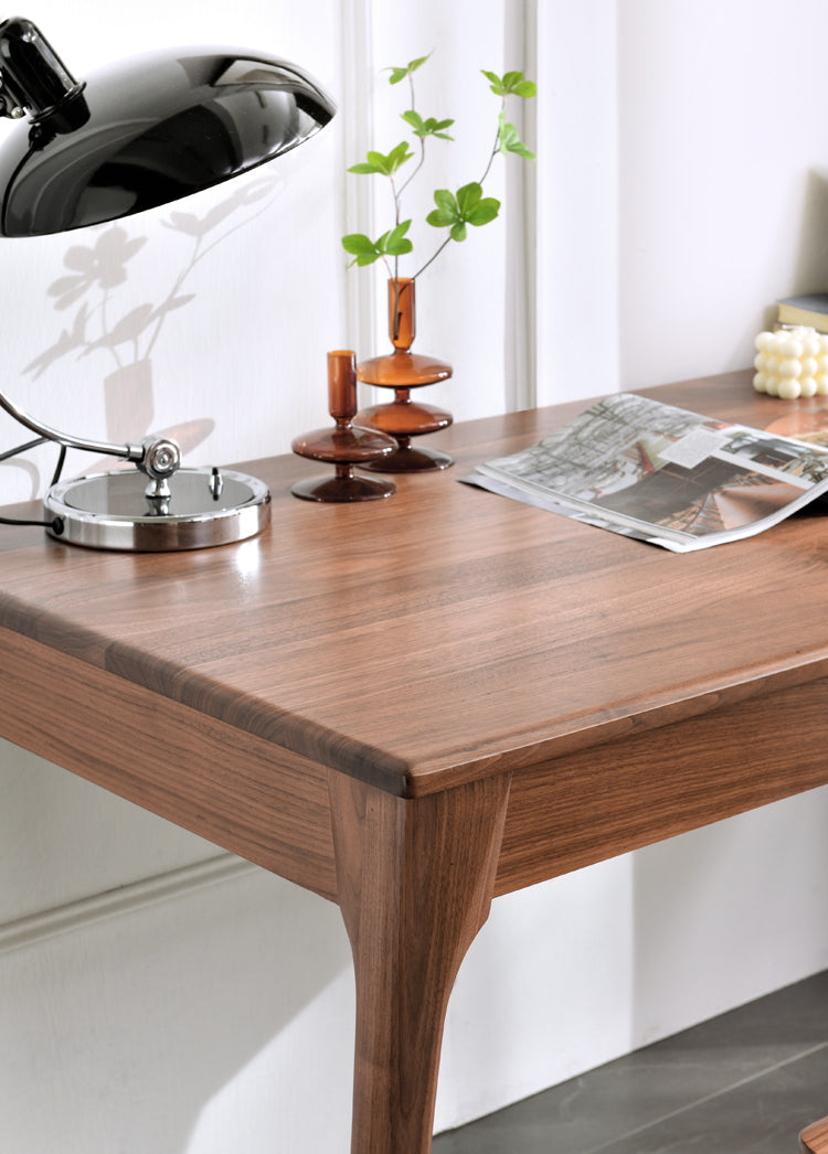 Mazonvintage-Midnight Majesty Black Walnut Wood Desk