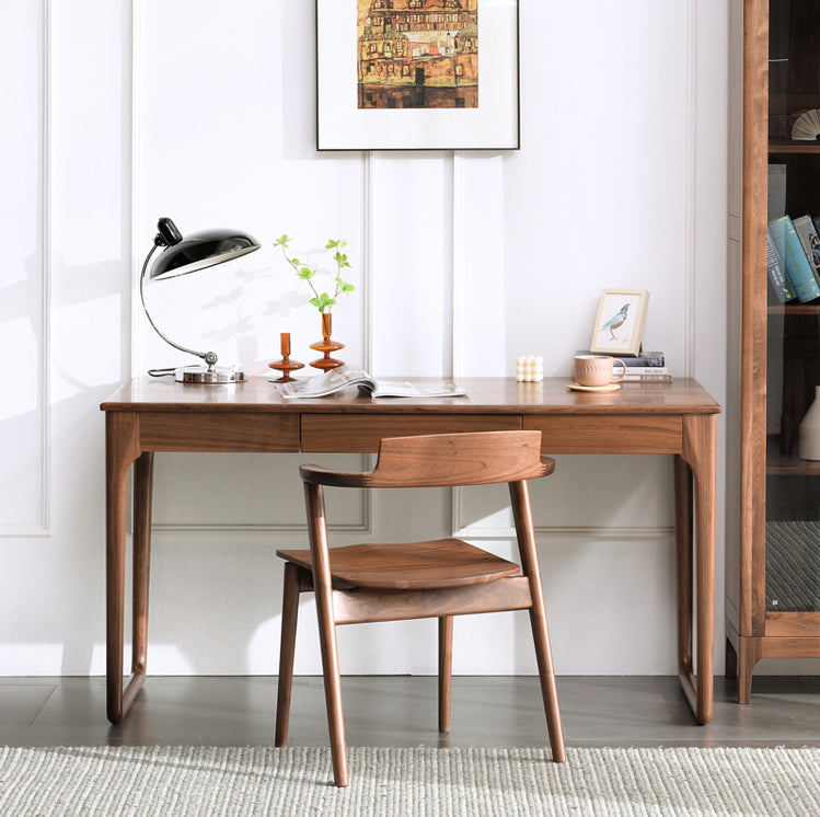 Mazonvintage-Midnight Majesty Black Walnut Wood Desk