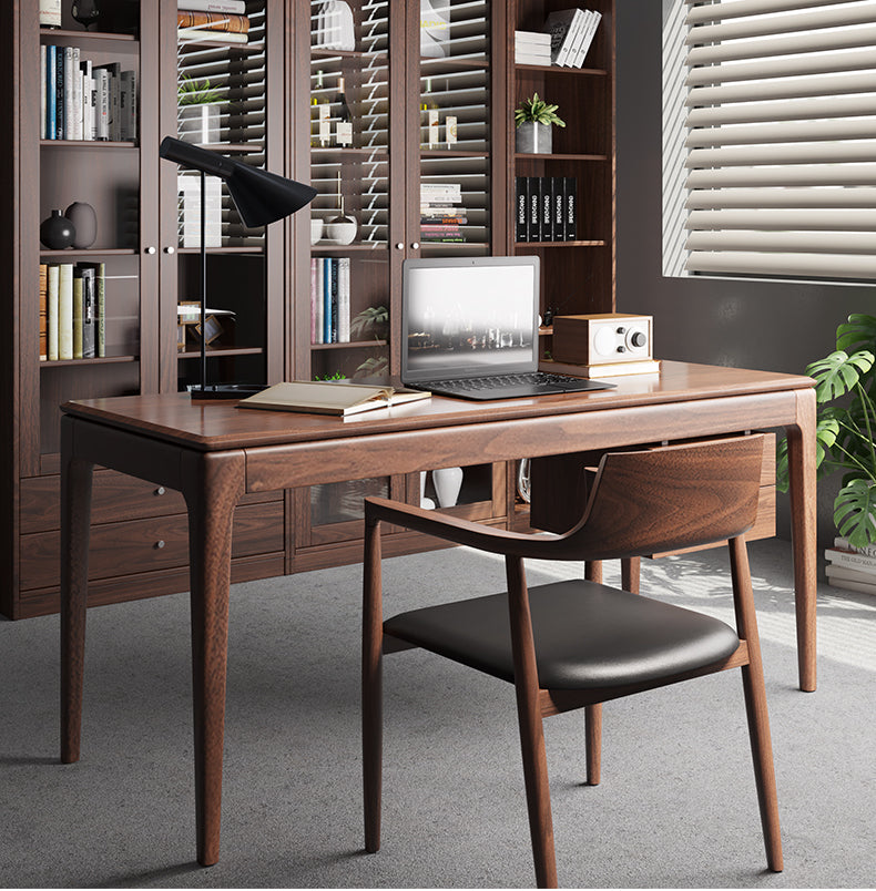 Mazonvintage-Class Act Desk for Distinguished Black Walnut Wood