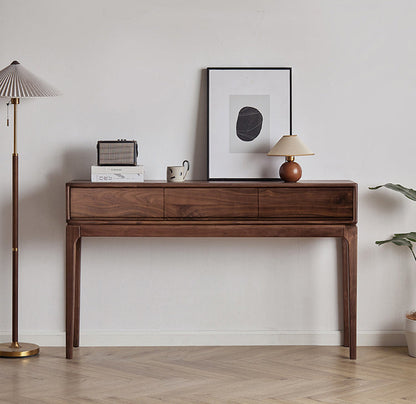 Mazonvintage-Cypress Entryway Solid Walnut Wood Console Table