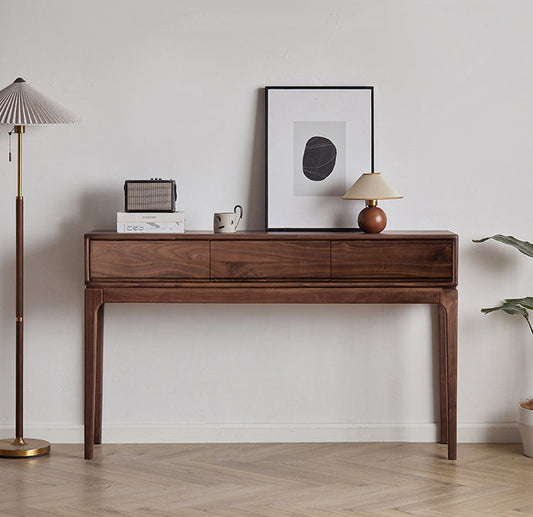 Mazonvintage-Cypress Entryway Solid Walnut Wood Console Table