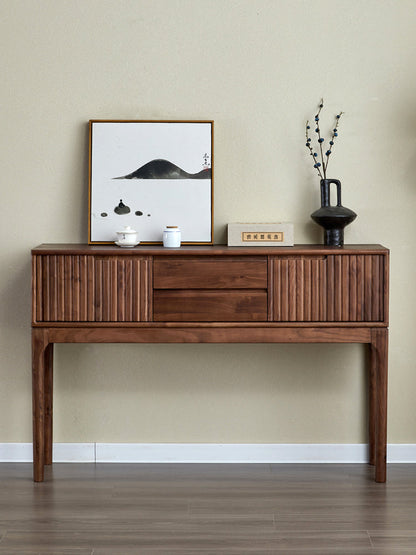 Mazonvintage-Blinds Design Black Walnut Wood Console Table
