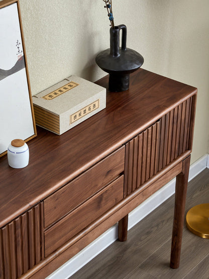 Mazonvintage-Blinds Design Black Walnut Wood Console Table
