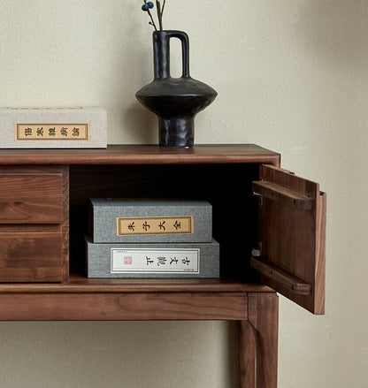 Mazonvintage-Blinds Design Black Walnut Wood Console Table