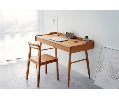 Mazonvintage-Minimalist Nook Workstation Black Walnut Wood Desk