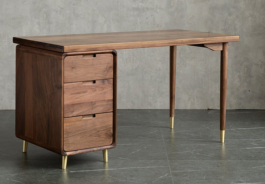 Mazonvintage-High-End Haven Walnut Wood Office Table