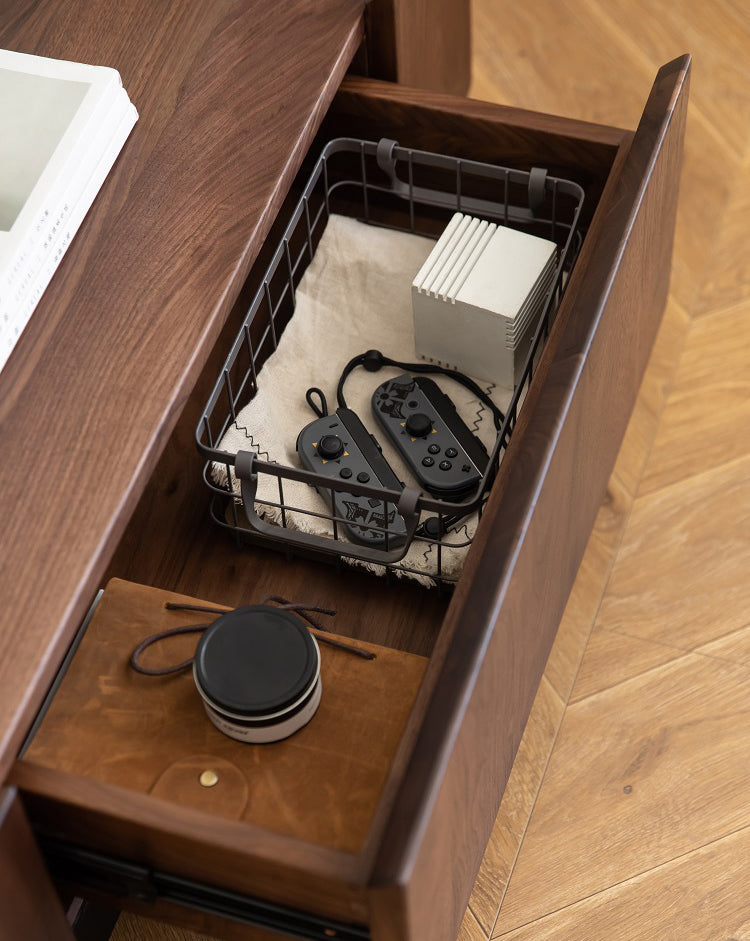 Mazonvintage-Tribe Link Up Drawers Black Walnut Wood Media Center