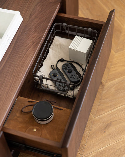 Mazonvintage-Tribe Link Up Drawers Black Walnut Wood Media Center