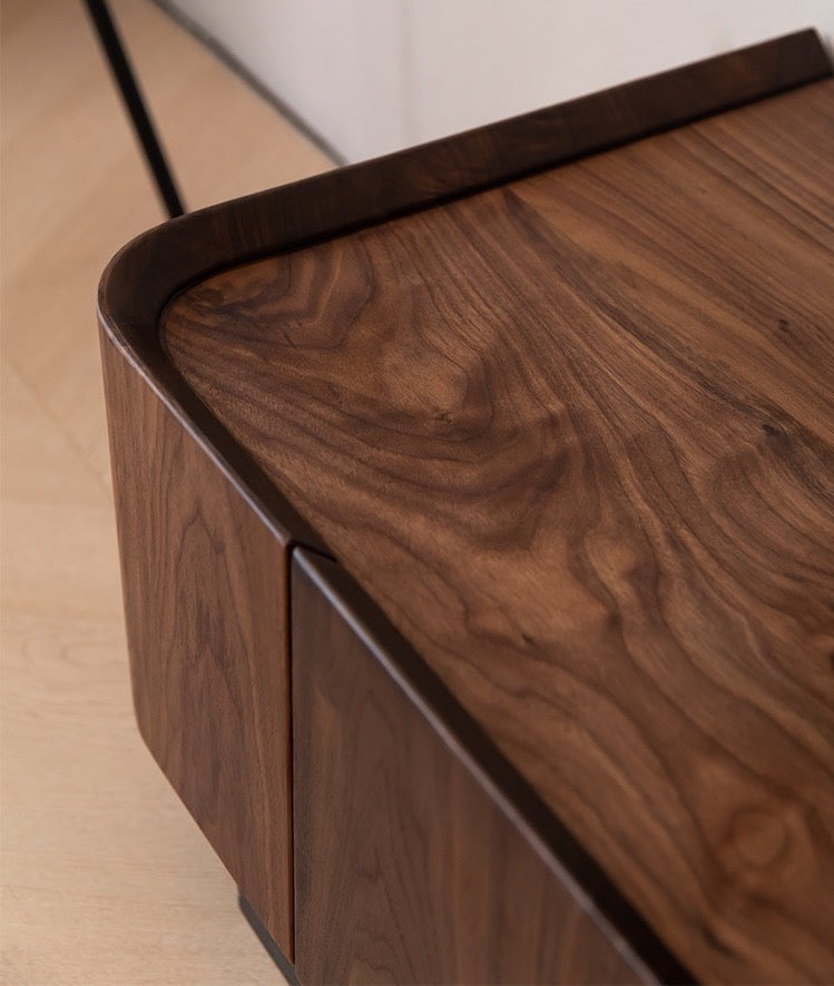 Mazonvintage-Tribe Link Up Drawers Black Walnut Wood Media Center