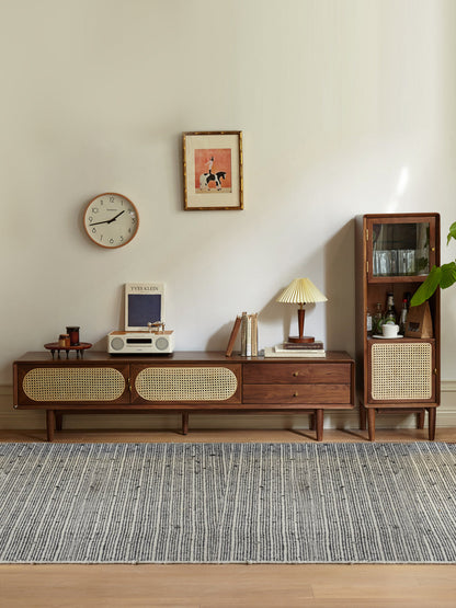 Mazonvintage-Veritas Nordic Design Walnut Wood TV Stand