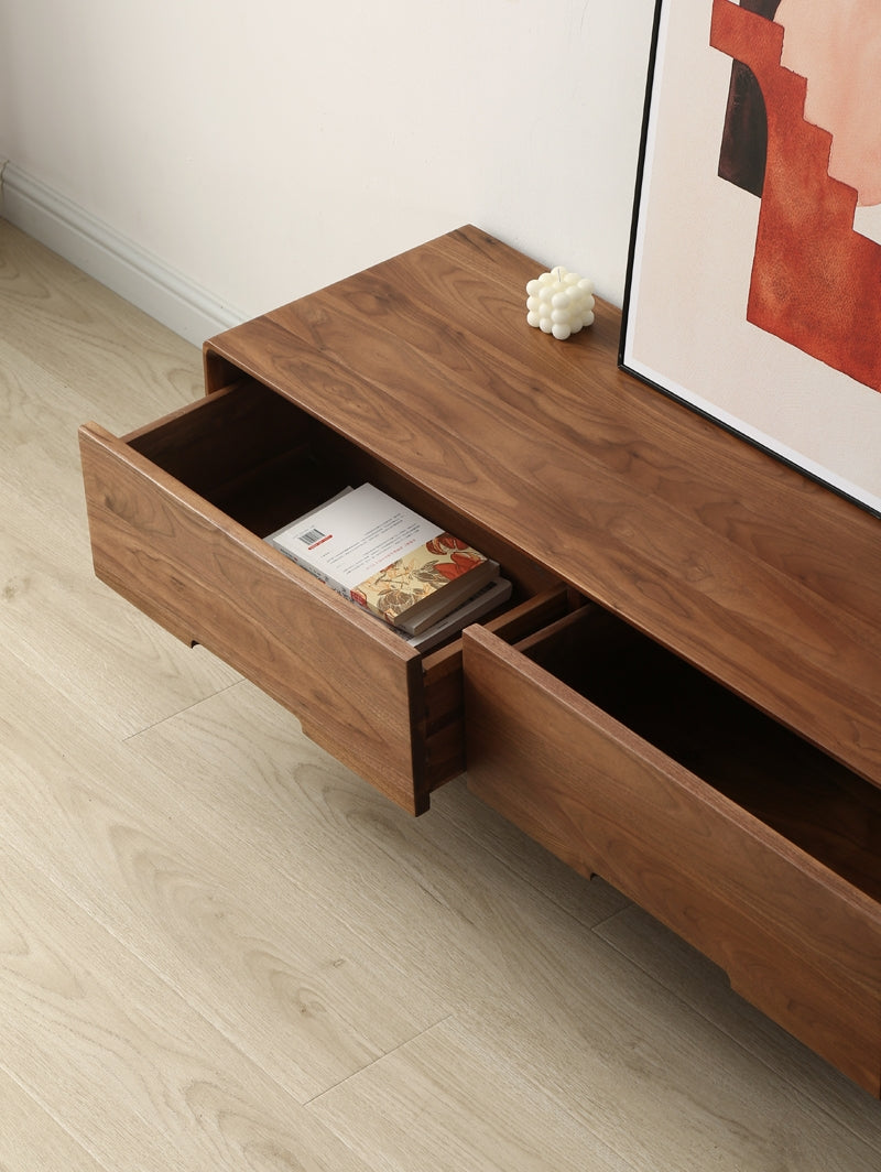 Mazonvintage-Urban Chic Black Walnut Wood Media Unit