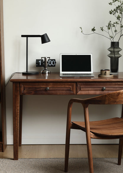 Mazonvintage-Mid Century Classic American Solid Walnut Wood Desk