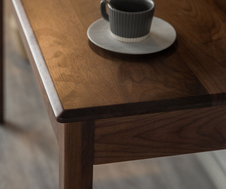 Mazonvintage-Dreamer Dual Layers Solid Walnut Wood Desk with Hutch