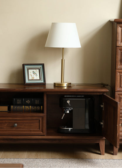 Mazonvintage-Wander American Style Black Walnut Wood TV Stand