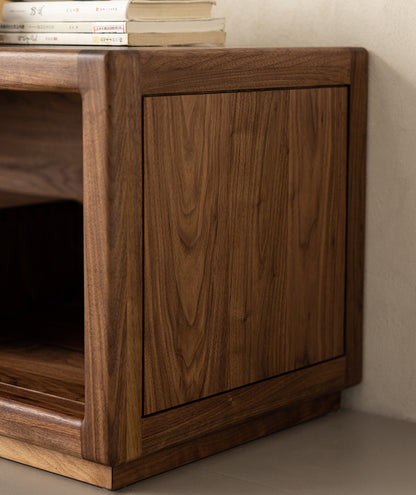 Mazonvintage-Sierra Open Space Style Solid Walnut Wood TV Stand
