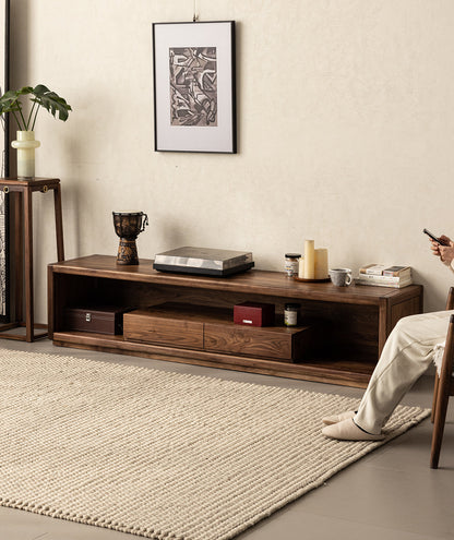 Mazonvintage-Sierra Open Space Style Solid Walnut Wood TV Stand