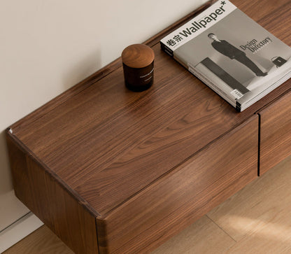 Mazonvintage-Full Consistent Solid Walnut Wood Board TV Stand