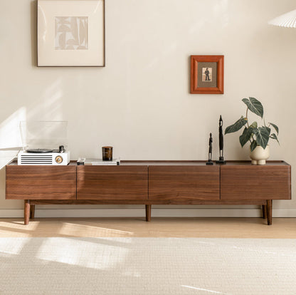 Mazonvintage-Full Consistent Solid Walnut Wood Board TV Stand