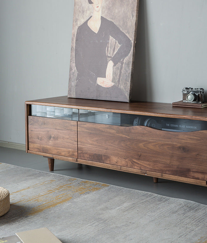 Mazonvintage-Fable Solid Walnut Wood Mountain Design TV Stand