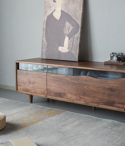 Mazonvintage-Fable Solid Walnut Wood Mountain Design TV Stand